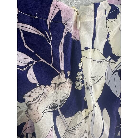 Yumi Kim Bora Bora Navy Floral Print Silk Dress - Size XS - Picture 5 of 6